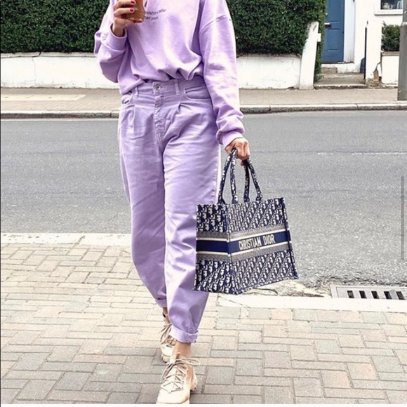 Zara slouchy Lilac Pants - Picture 12 of 16